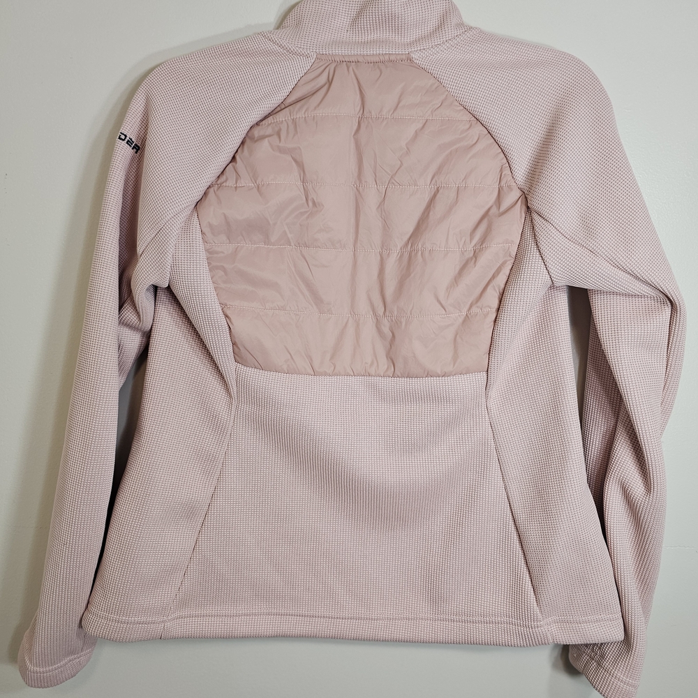Spyder Pink Quilted Fleece Zip Jacket Women’s S Winter Cozy Ski Streetwear - Picture 10 of 12